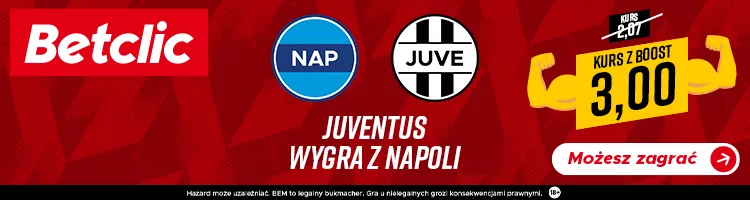 Oferta z wyższym kursem online na mecz Napoli vs Juventus: dostępna po rejstracji z kodem