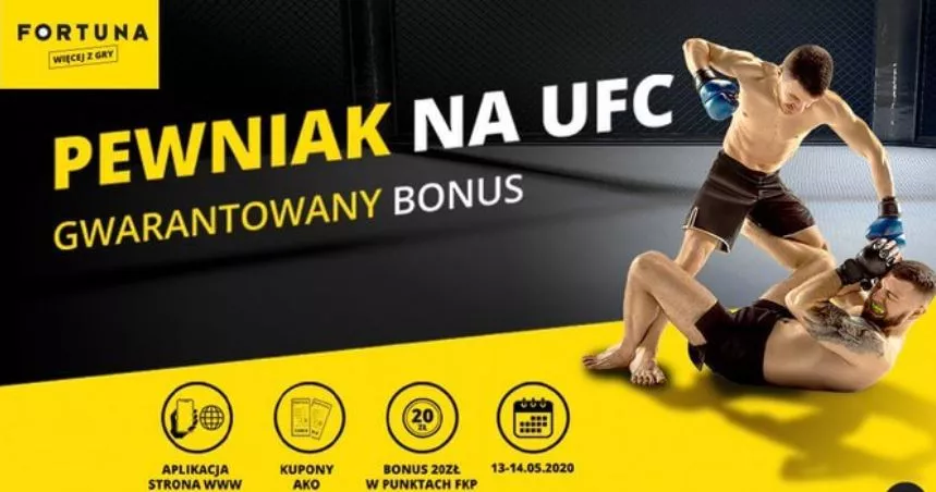 Pewniak na UFC - promocja bukmacherska Fortuna online