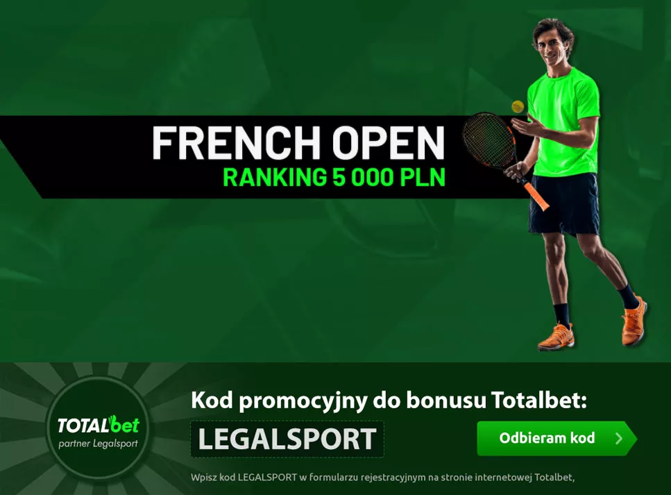 Turniej tenisowy w Paryżu z nagrodami dla typerów z rankingu top 30 w Totalbet