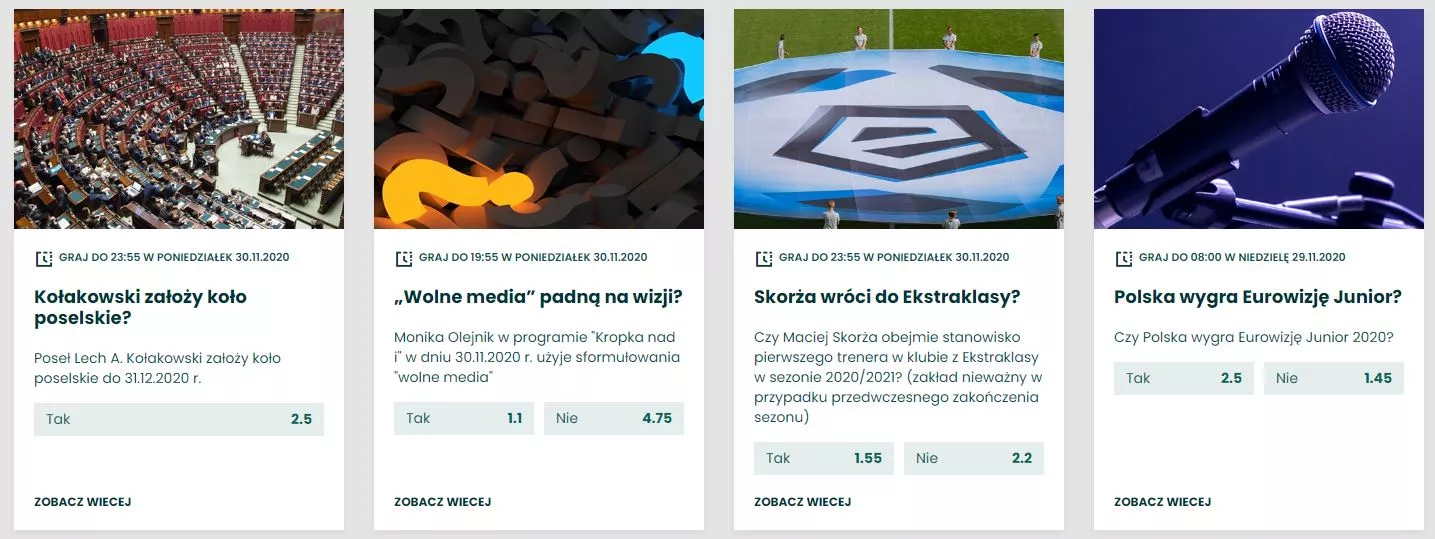 Typy na kulturę, rozrywkę i politykę w BETFAN online