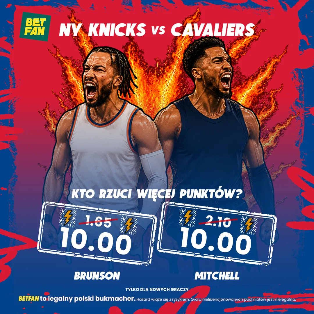 Boost 10.00: Kto więcej pkt? Brunson vs Mitchell od BETFAN