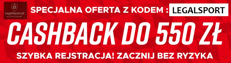 Cashback 550 złotych na start