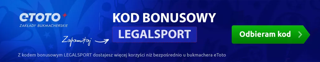 Przekierowanie do formularza rejestracyjnego w eToto z kodem bonusowym LEGALSPORT gwarantującym mega korzyści