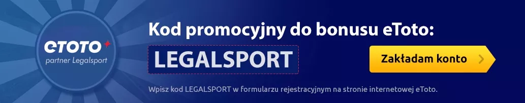 Baner z kodem promocyjnym eToto | Jak zarejestrować się z kodem bonusowym eToto > LEGALSPORT