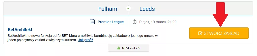 BetArchitekt w drugim kroku