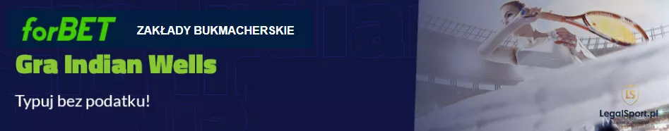 Promocja na turniej Indian Wells bez podatku w forBET - baner promocji