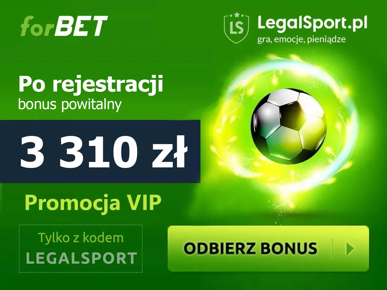 Bonus za rejestrację konta z wpisanym kodem