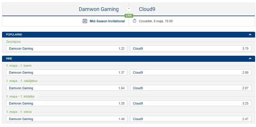 forBET - zakłady na LOL'a