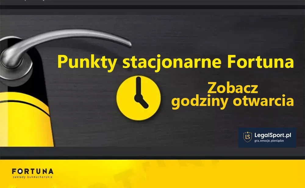 Fortuna - godziny otwarcia punktów stacjonarnych