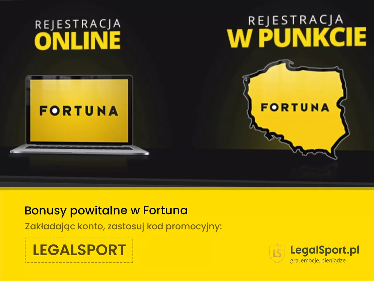 Fortuna - rejestracja z kodem promocyjnym