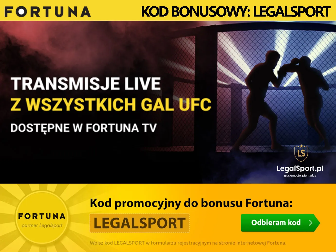 Fortuna transmisje UFC