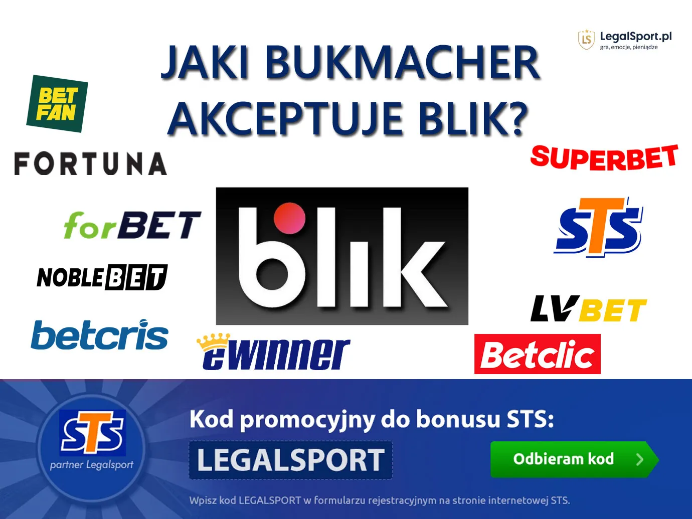 Bukmacher z BLIKiem - u jakiego bukmachera można płacić przez BLIK
