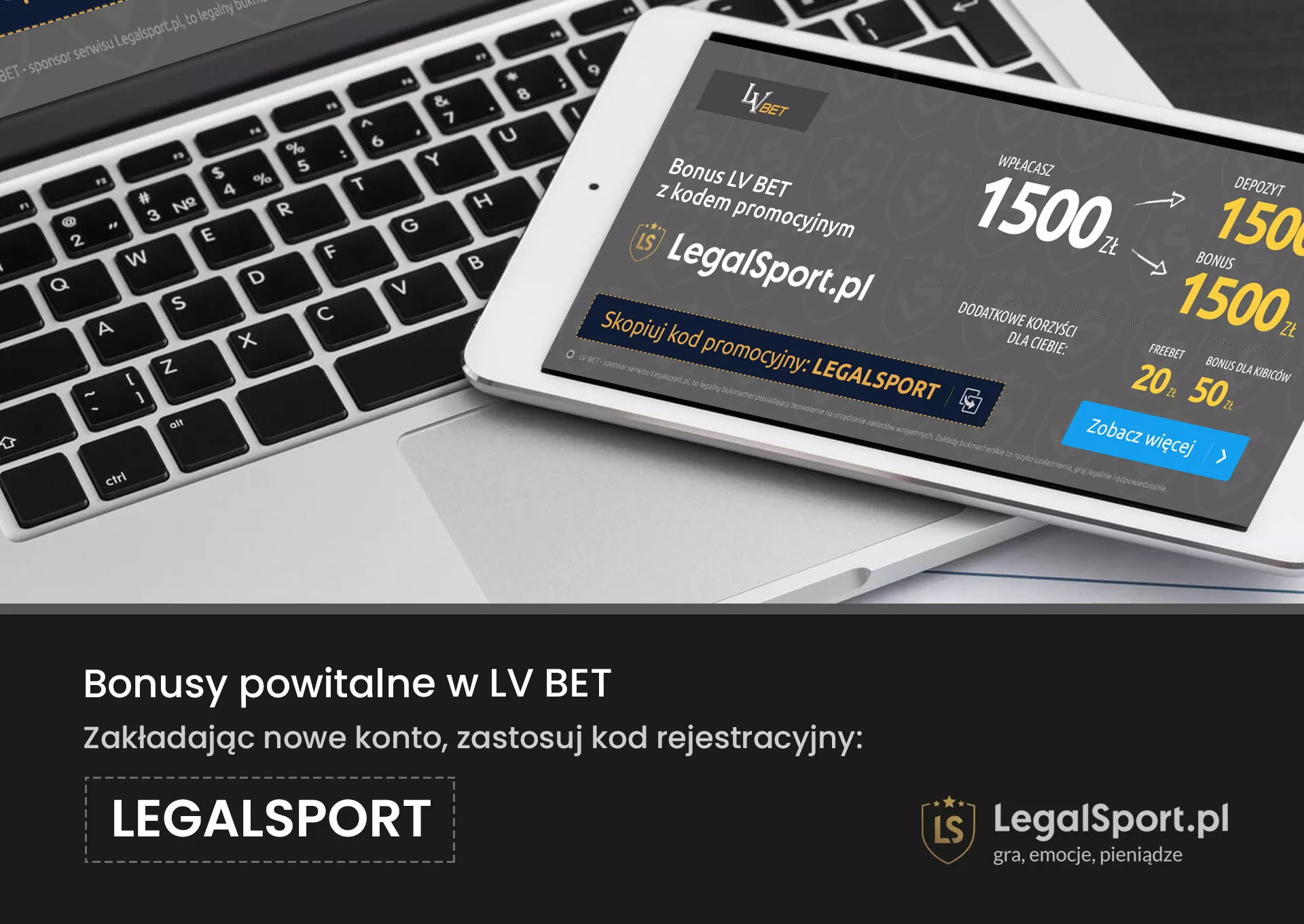 Bonus powitalny z kodem rejestracyjnym u legalnego bukmachera LV BET - zdjęcie do tekstu