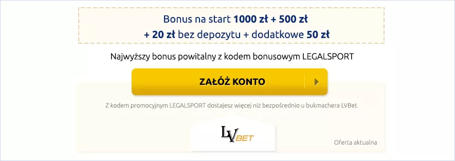 Bonus powitalny LVBET z kodem promocyjnym - infografika
