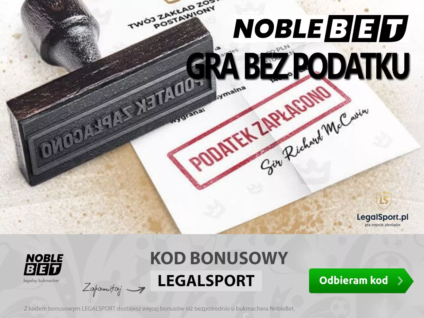 Zakłady bez podatku w Noblebet