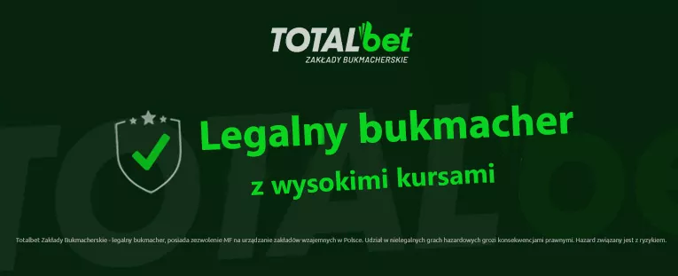W TOTALbet online dostępne są wysokie kursy m.in. na koszykówkę, piłkę nożną i esport