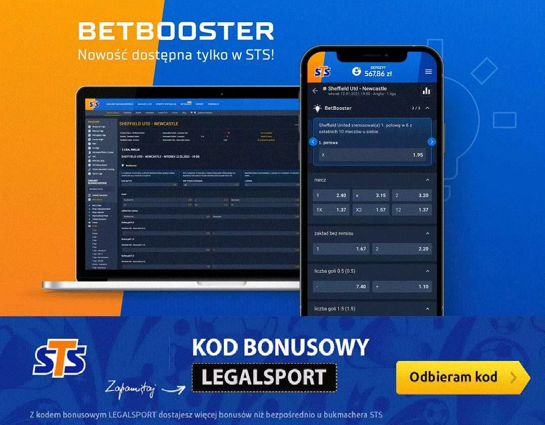Betbooster w STS Zakłady Bukmacherskie: narzędzie pomaga obstawiać zakłady przez internet na apce i stronie