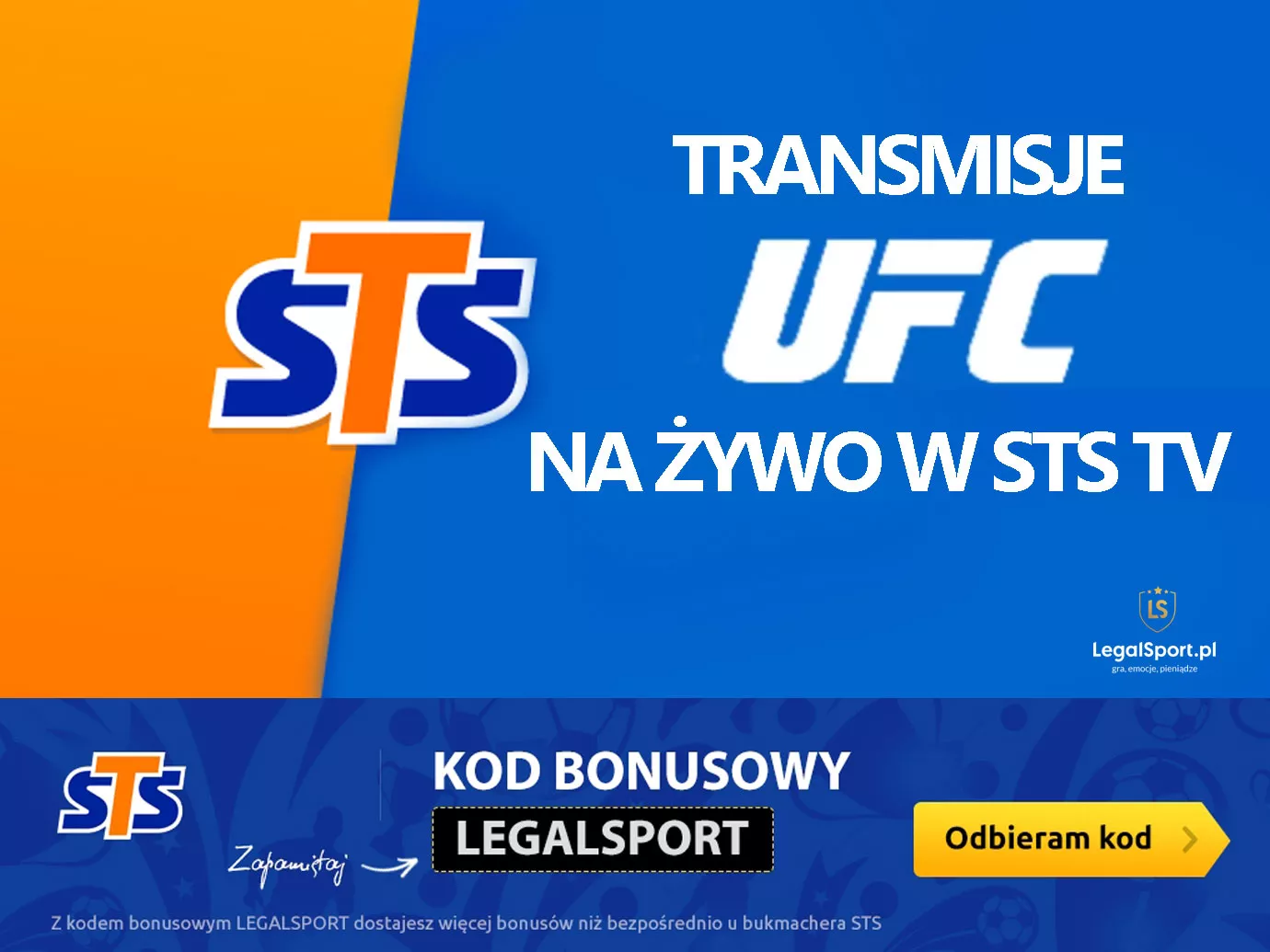 Transmisje LIVE gal UFC w STS TV