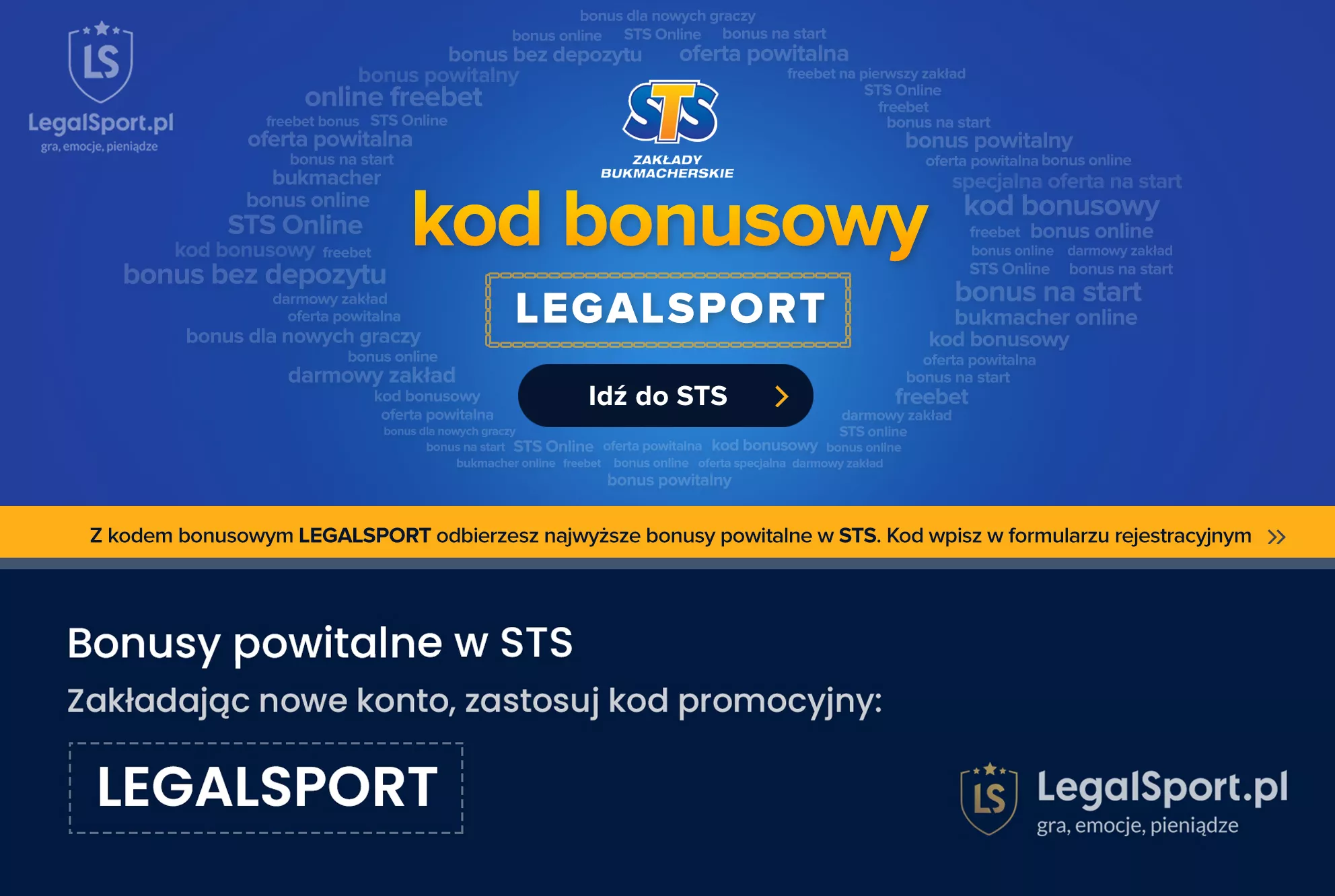 Bonus powitalny z kodem za rejestrację w STS Zakłady Bukmacherskie - zdjęcie do tekstu