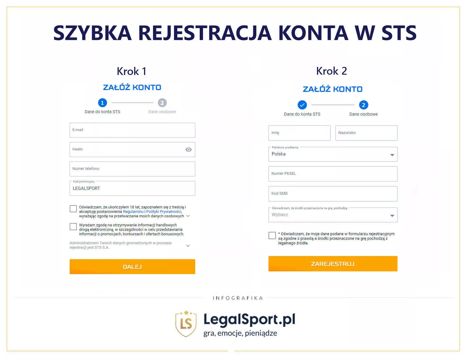 Jak założyć konto do typowania w STS online?