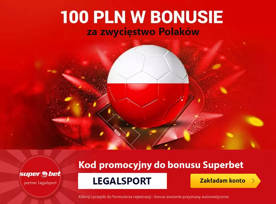 Bonus 100 zł na zwycięstwo Reprezentacji Polski