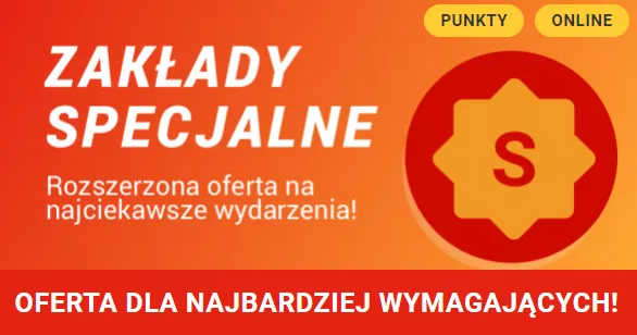 Zakłady specjalne w Superbet Zakłady Bukmacherskie - bonus dostępny po rejestracji z kodem
