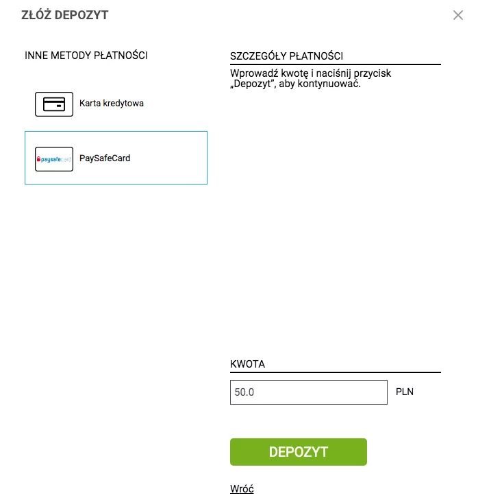 Jak uzupełnić stan konta Superbet kartą Paysafecard