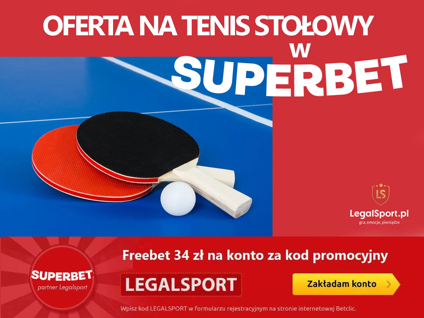 Oferta na tenis stołowy w Superbet