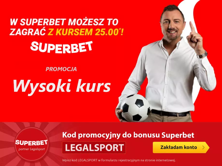 Wysoki kurs u bukmachera Superbet