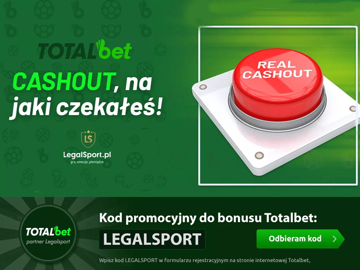 Realny cashout u legalnego bukmachera TOTALbet