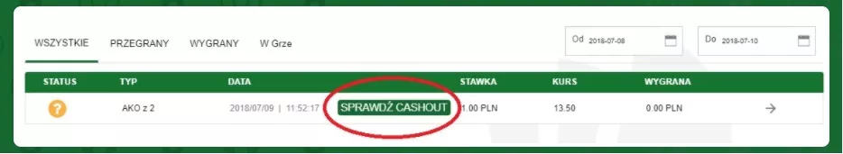 Zamknięcie kuponu w TOTALbet