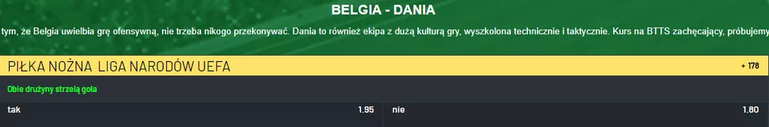 Typy obie drużyny strzelą bramkę w lidze narodów (promocja Totalbet)