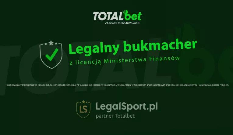 Operator bukmacherski TOTALbet posiada licencję Ministerstwa Finansów online