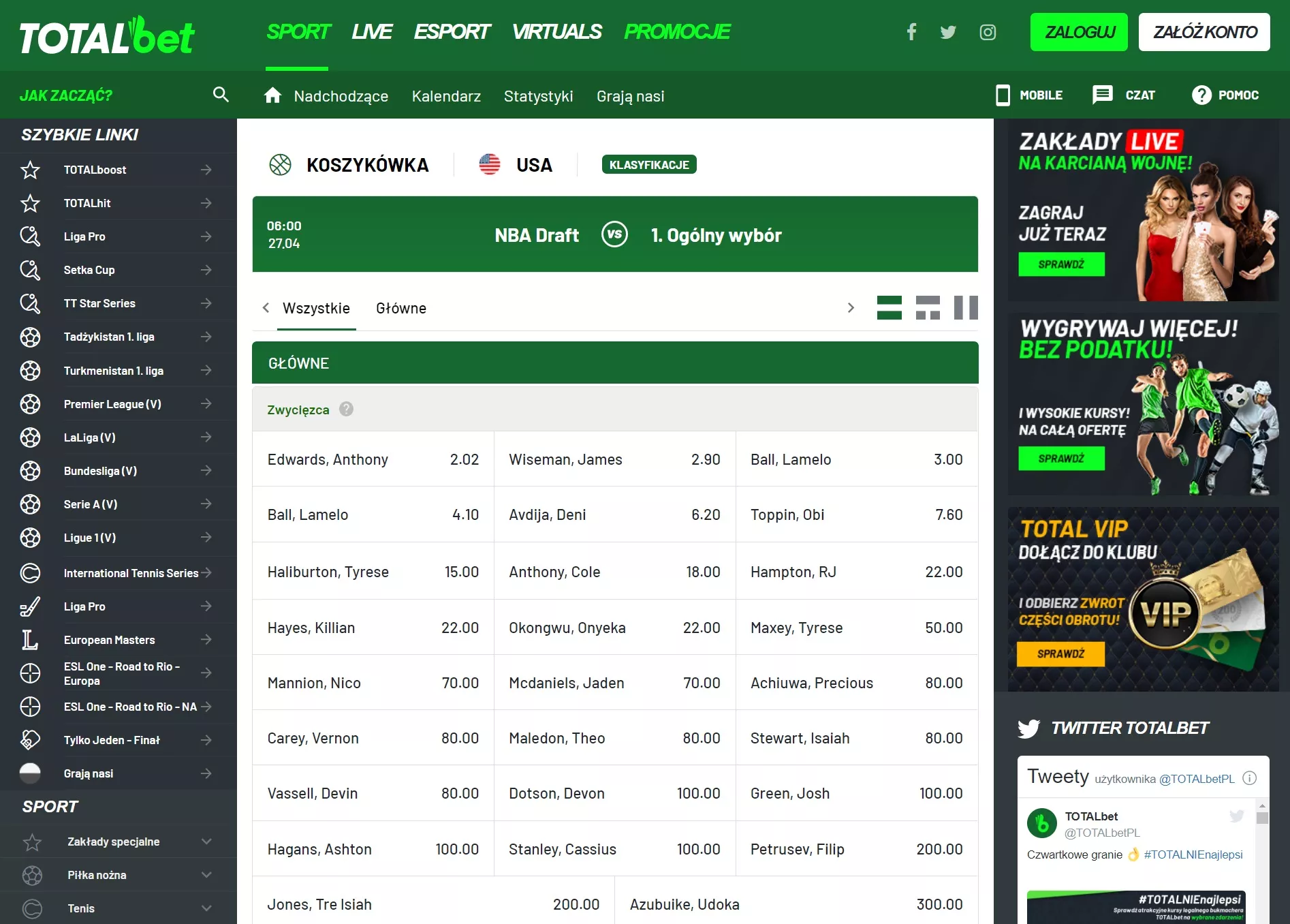 Infografika pokazująca zalety rejestracji w TOTALBET ZAKŁADY BUKMACHERSKIE z kodem promocyjnym LEGALSPORT