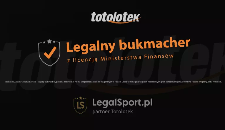 Legalny bukmacher Totolotek - infografika