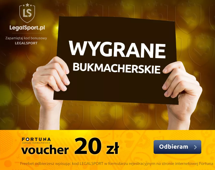 Wygrana bukmacherska u buka Fortuna i voucher na 20 PLN