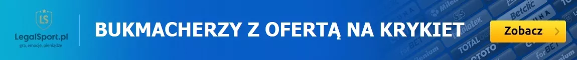 Legalni bukmacherzy internetowi z ofertą sportową na krykiet - dodatkowo kody promocyjne zwiększające wygrane
