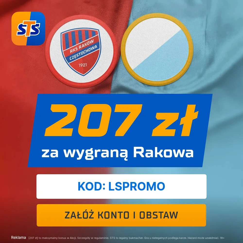 207 zł za wytypowanie wygranej polskiej drużyny w eliminacjach Ligi Europy lub Ligi Konferencji od STS