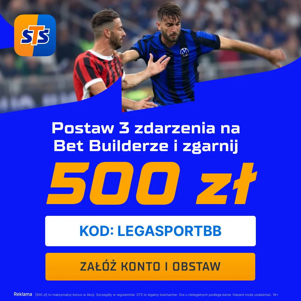 STS: 500 zł za poprawny Bet Builder na mecz AC Milan - Inter Mediolan