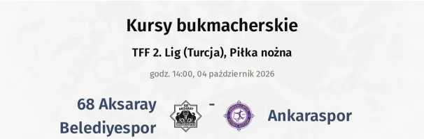 68 Aksaray Belediyespor - Ankaraspor kursy bukmacherskie