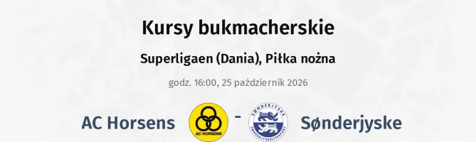 AC Horsens - Sonderjyske kursy bukmacherskie