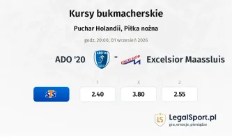 ADO '20 - Excelsior Maassluis kursy bukmacherskie