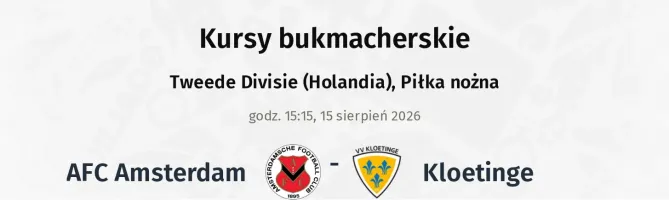 AFC Amsterdam - Kloetinge kursy bukmacherskie