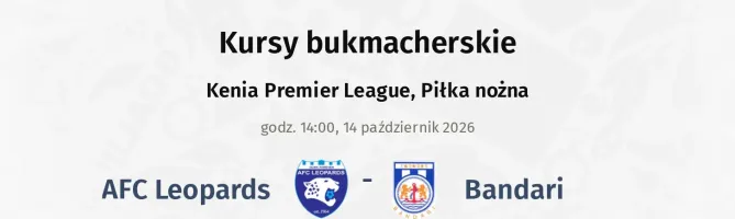 AFC Leopards - Bandari kursy bukmacherskie