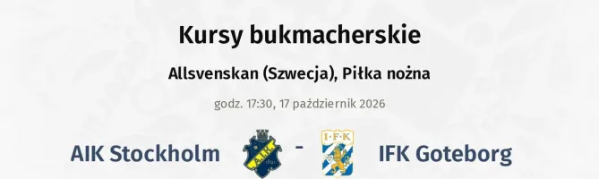 AIK Stockholm - IFK Goteborg kursy bukmacherskie