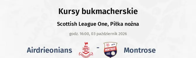 Airdrieonians - Montrose kursy bukmacherskie