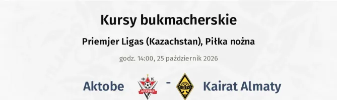 Aktobe - Kairat Almaty kursy bukmacherskie