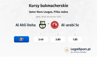 Al Ahli Doha - Al-Arabi SC kursy bukmacherskie