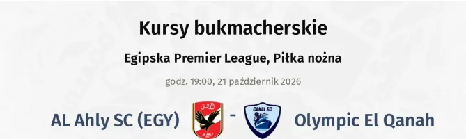 AL Ahly SC (EGY) - Olympic El Qanah kursy bukmacherskie