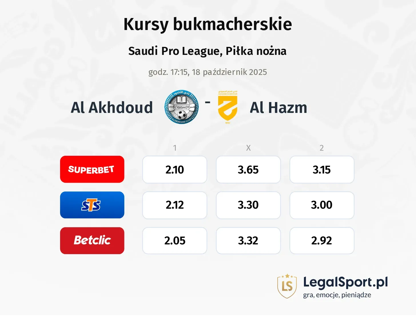 Al Akhdoud - Al-Hazm kursy bukmacherskie